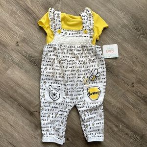 Pooh Overall set NWT